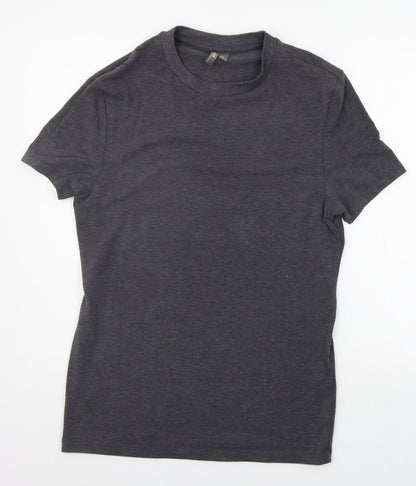 Additional front view of ASOS women’s grey basic t-shirt, size L