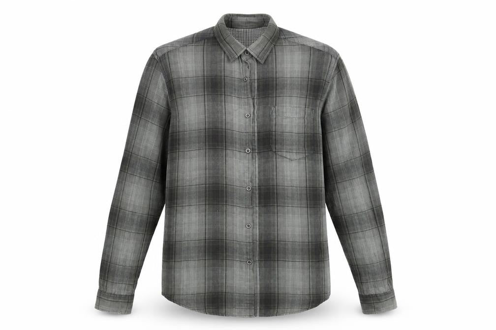 Preworn Mens Green Check   Button-Up Size M