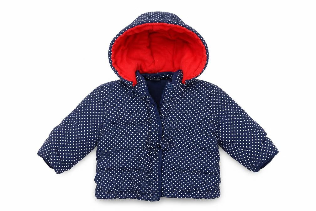 Jack & Lily Girls Blue Polka Dot  Jacket  Size 6-9 Months