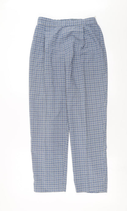 Berketex Womens Blue Check  Trousers  Size 14 L27 in