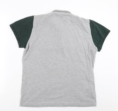 Back view of ACW85 men’s grey polo, size L