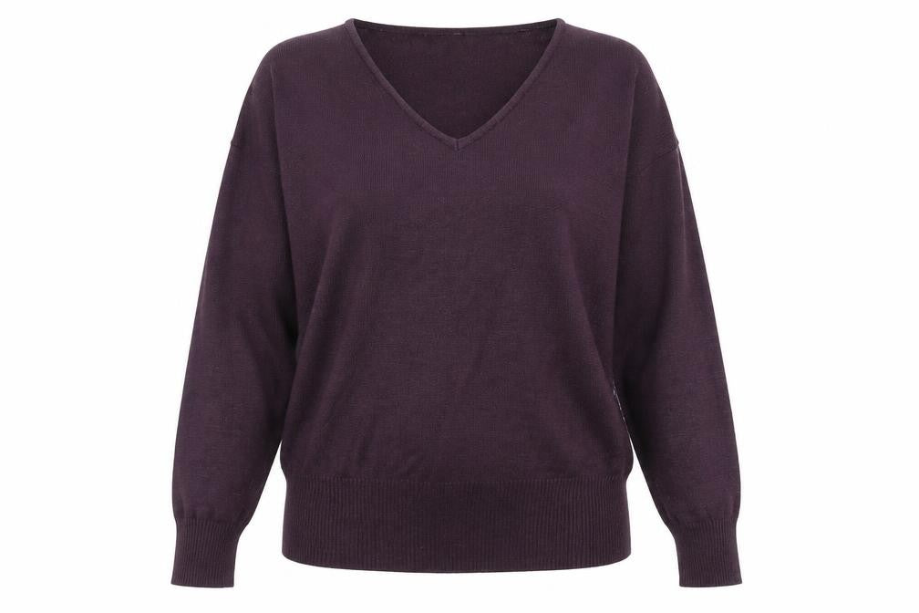 Preworn Womens Purple  Knit Pullover Jumper Size 14