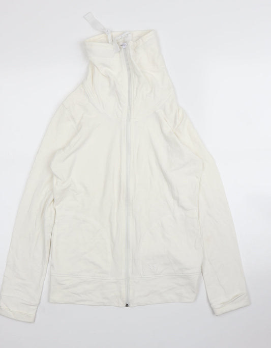 NEXT Womens White   Full Zip Jumper Size M