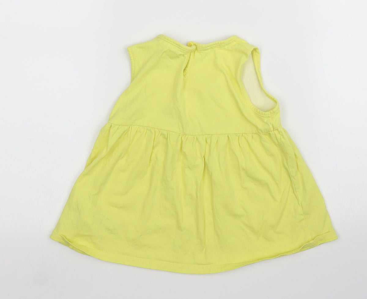 Back view of Debenhams girls’ yellow basic blouse, size 3, years
