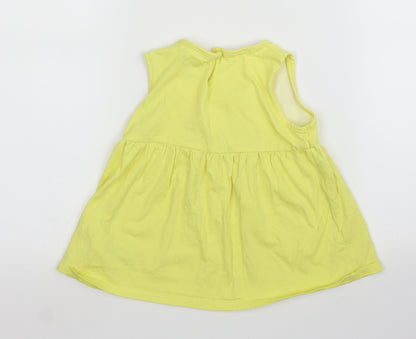 Back view of Debenhams girls’ yellow basic blouse, size 3, years