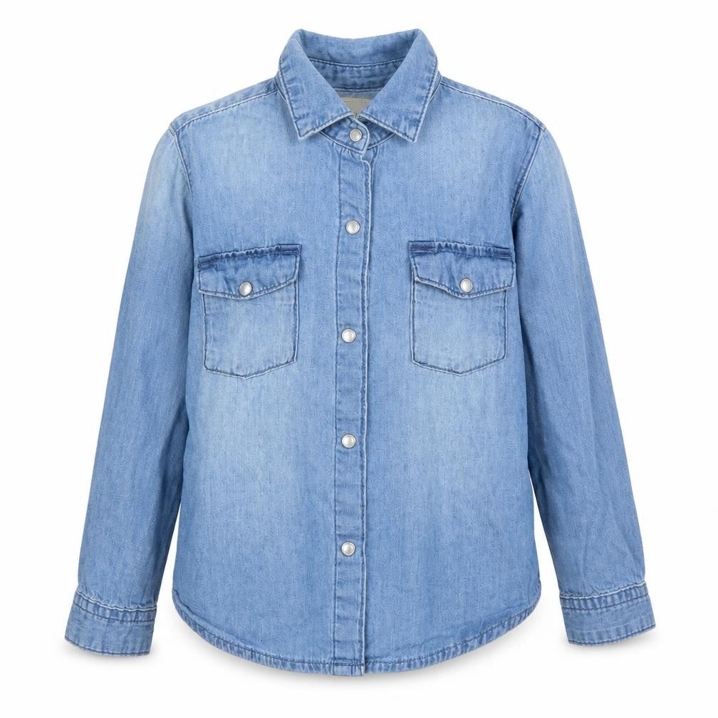 Primark Girls Blue   Basic Button-Up Size 4 Years