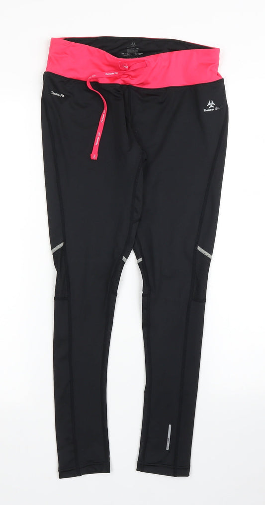 Pioneer Girl Womens Black   Compression Leggings Size S L24 in