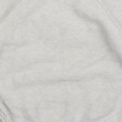 Brand and care label for George girls’ grey jumper, size 6-9, months