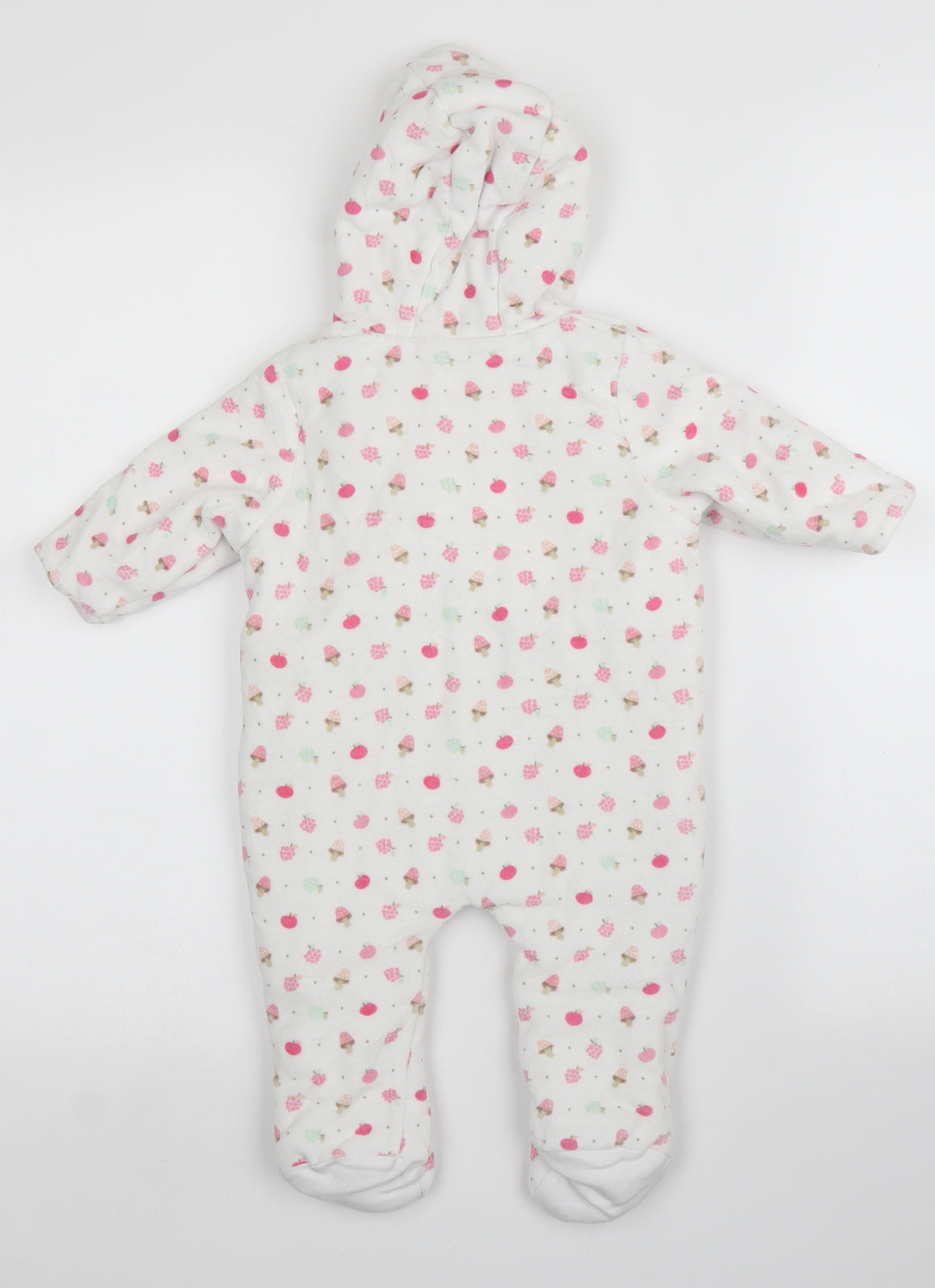 Mothercare Girls White   Babygrow One-Piece Size 3-6 Months