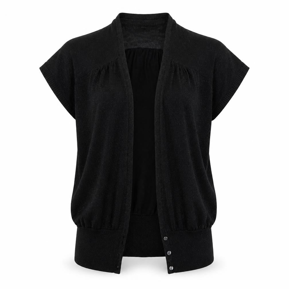 Warehouse Womens Black  Mesh Cardigan Jumper Size 14
