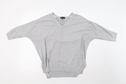 F&F Womens Grey  Knit Pullover Sweatshirt Size 14