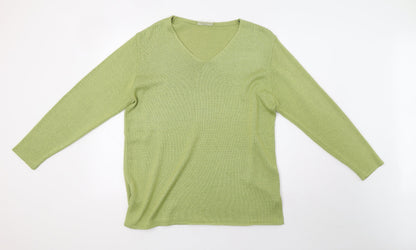 BHS Womens Green  Knit Pullover Sweatshirt Size 16