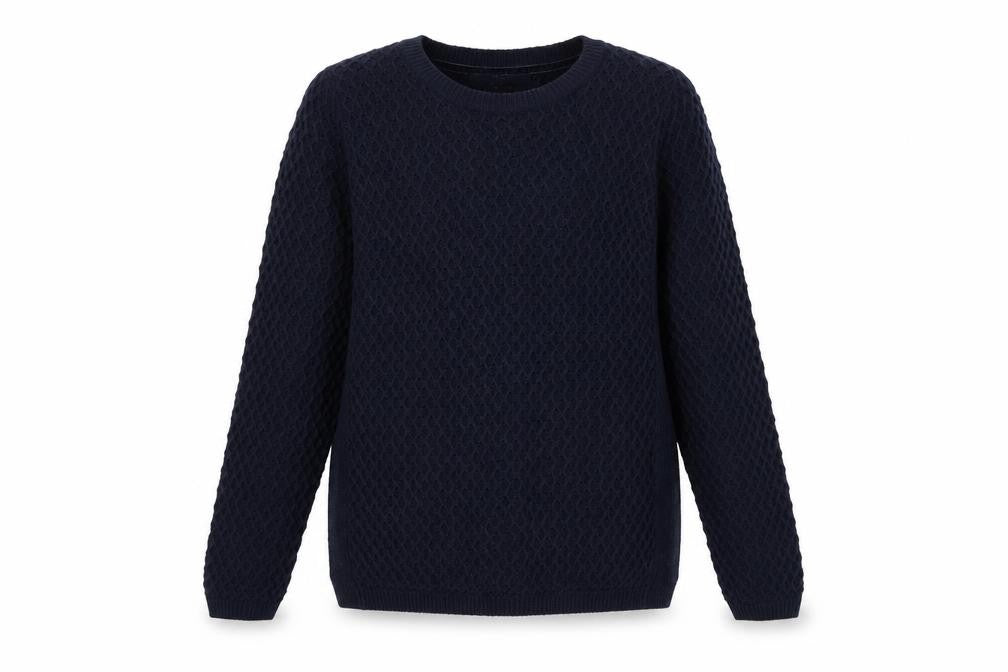 EWM Womens Blue  Knit Pullover Sweatshirt Size 12