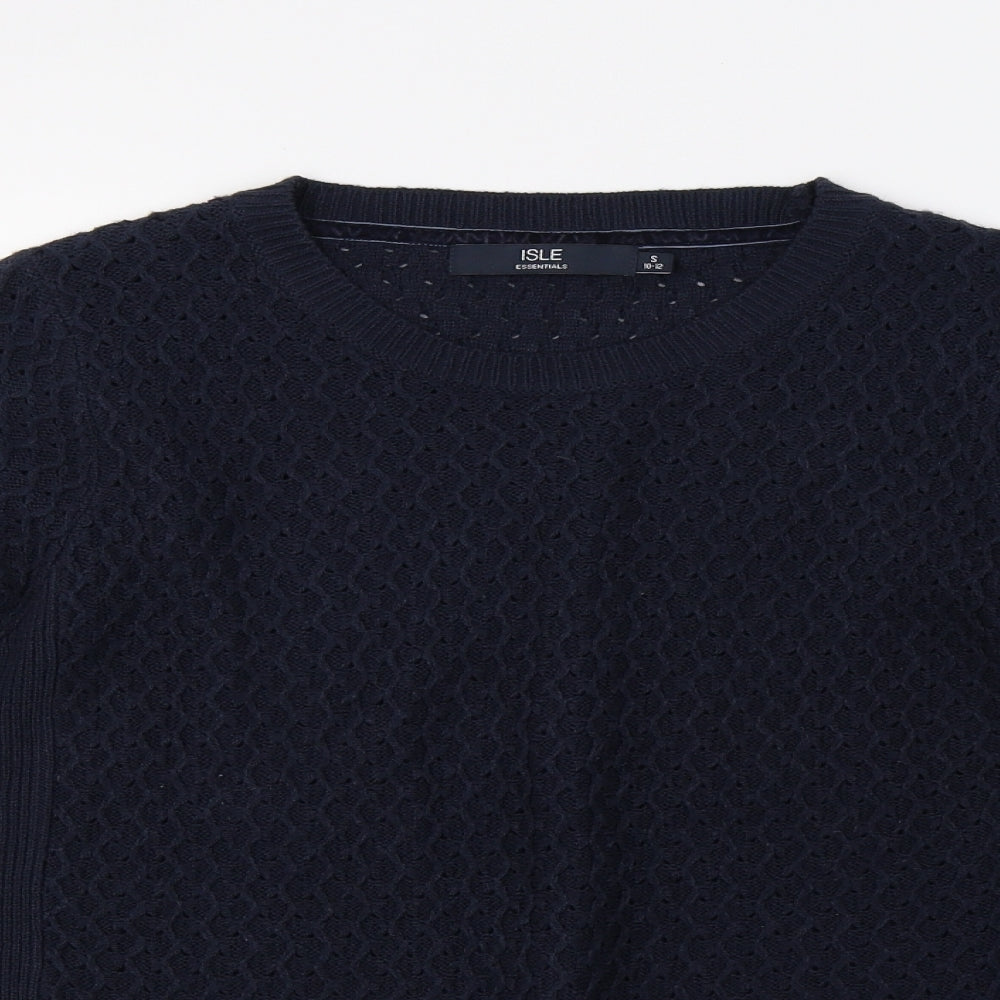 EWM Womens Blue  Knit Pullover Sweatshirt Size 12