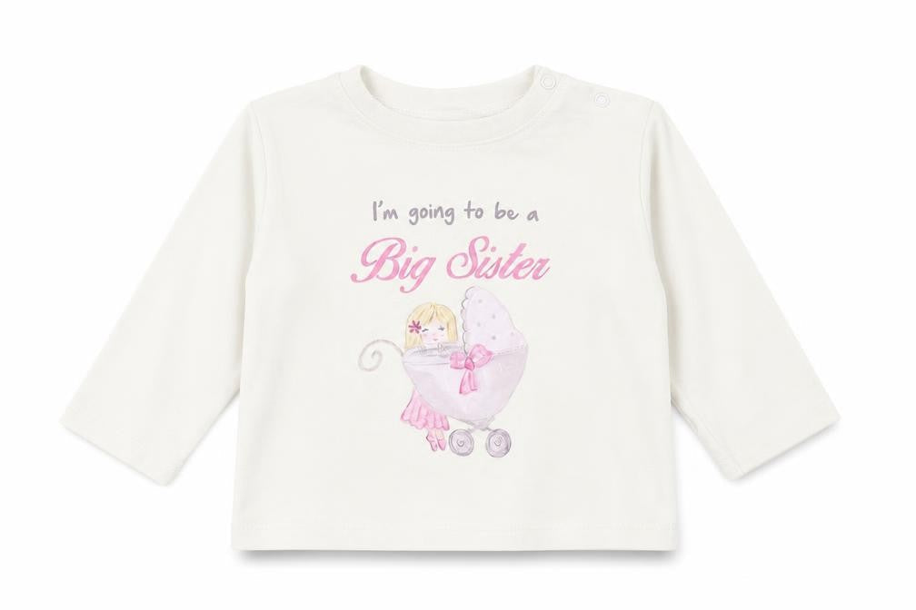 Preworn Girls White   Pullover T-Shirt Size 18-24 Months