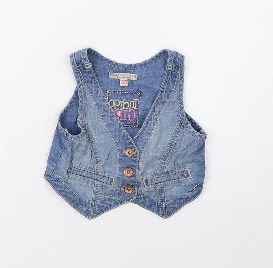 Indigo Girls Blue   Gilet Jacket Size 12-18 Months