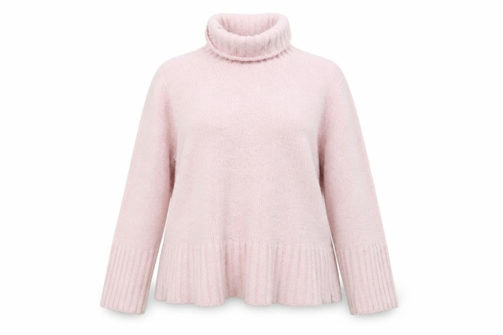 evie Womens Pink  Knit Pullover Sweatshirt Size 16