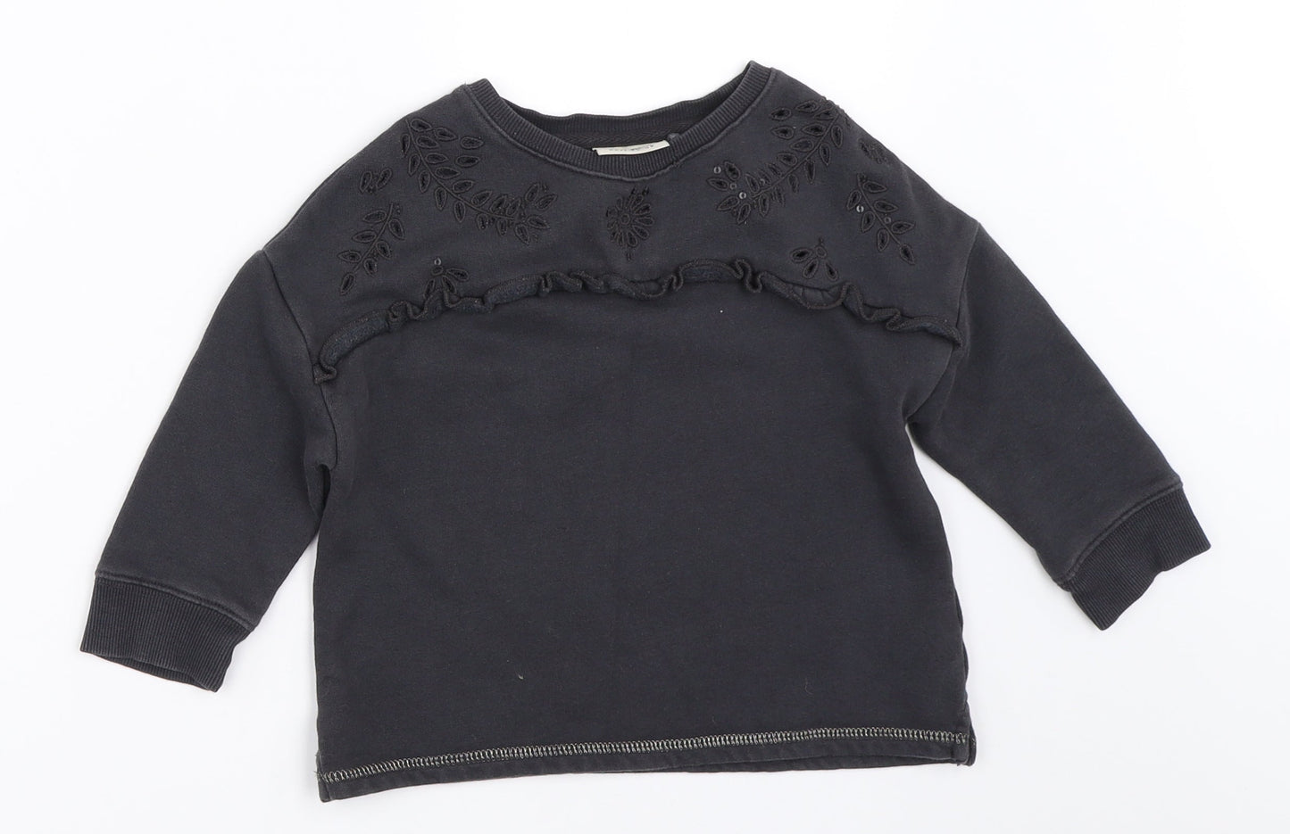 NEXT Girls Grey   Pullover Sweatshirt Size 3 Years