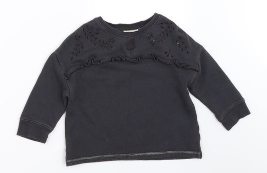 NEXT Girls Grey   Pullover Sweatshirt Size 3 Years