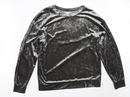 H&M Womens Grey   Pullover Sweatshirt Size S