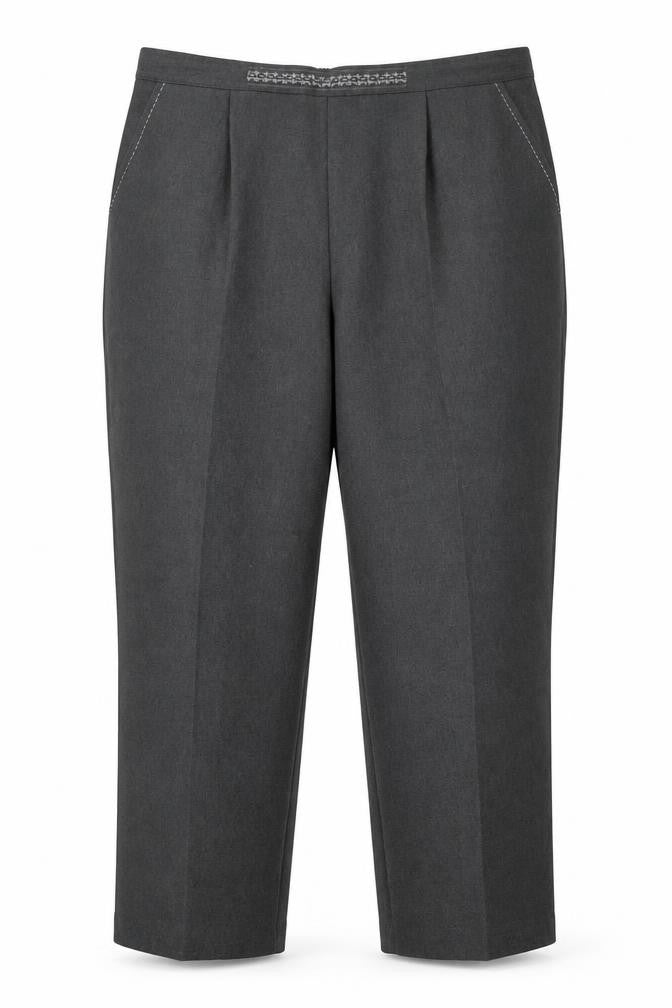 Bonmarché Womens Grey Trousers Size 18 L26.5 in