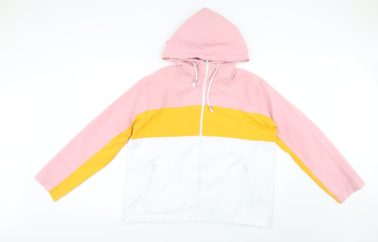 Boohoo Womens Multicoloured Striped  Rain Coat Coat Size XS