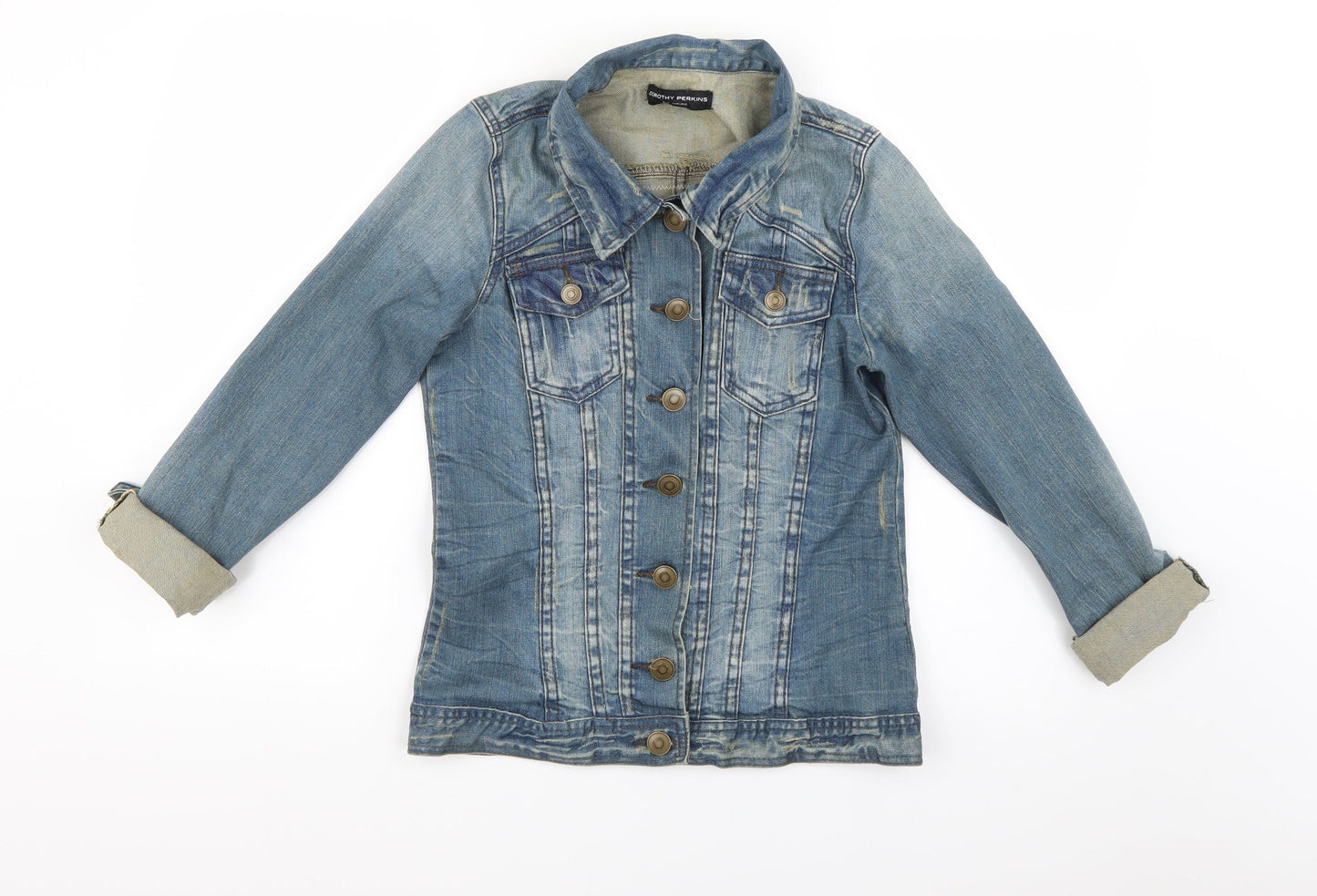 Dorothy Perkins Womens Blue Floral  Jacket Coat Size 8