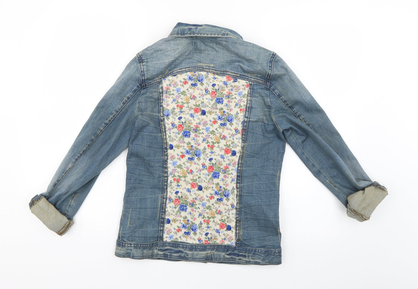 Dorothy Perkins Womens Blue Floral  Jacket Coat Size 8