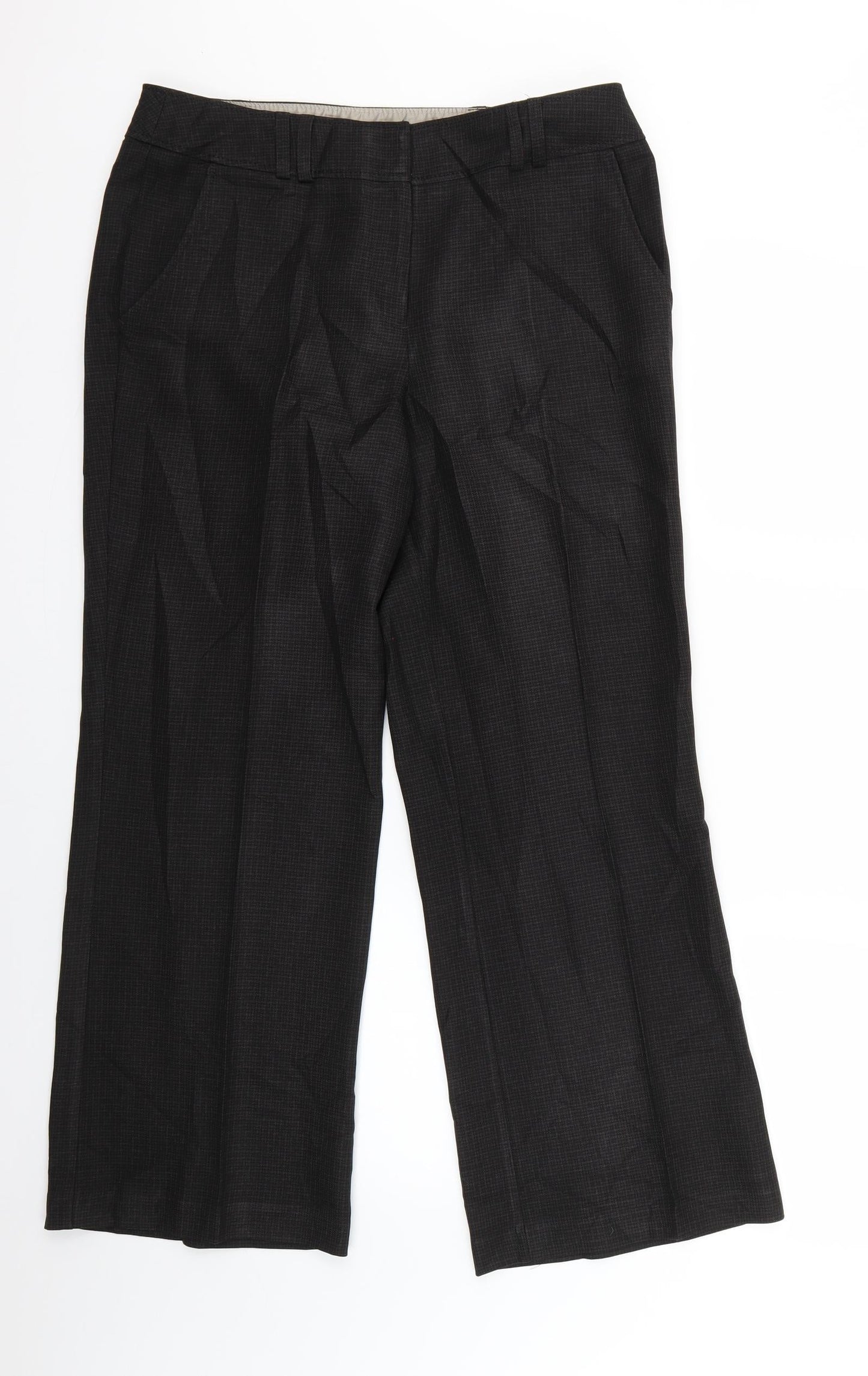 F&F Womens Brown Check  Trousers  Size 12 L26 in
