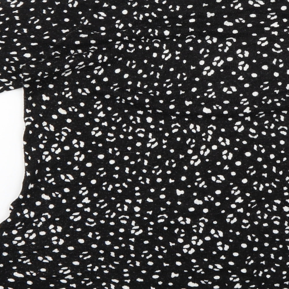Papaya Womens Black Polka Dot  Pullover Jumper Size 8