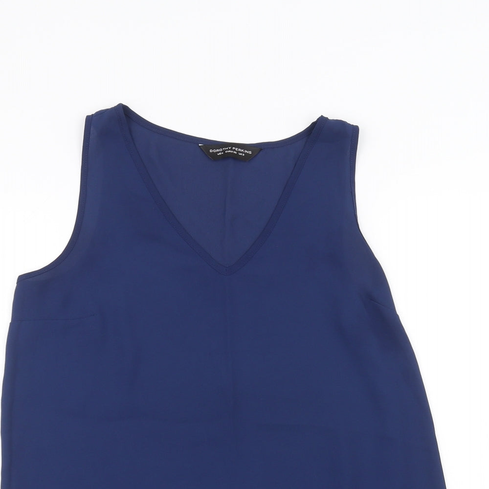 Dorothy Perkins Womens Blue   Basic Blouse Size 8