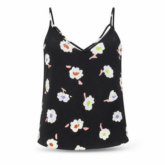 River Island Womens Black Floral  Basic Blouse Size 10