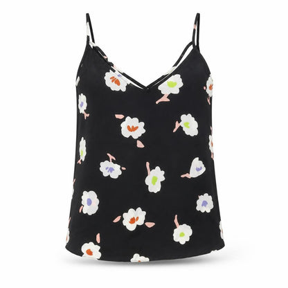 River Island Womens Black Floral  Basic Blouse Size 10