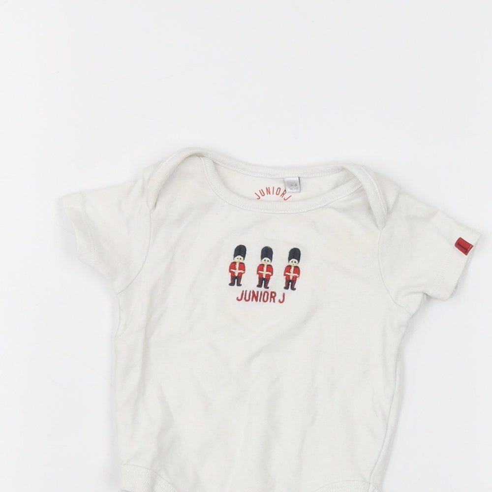 Junior J Baby White   Babygrow One-Piece Size 3-6 Months