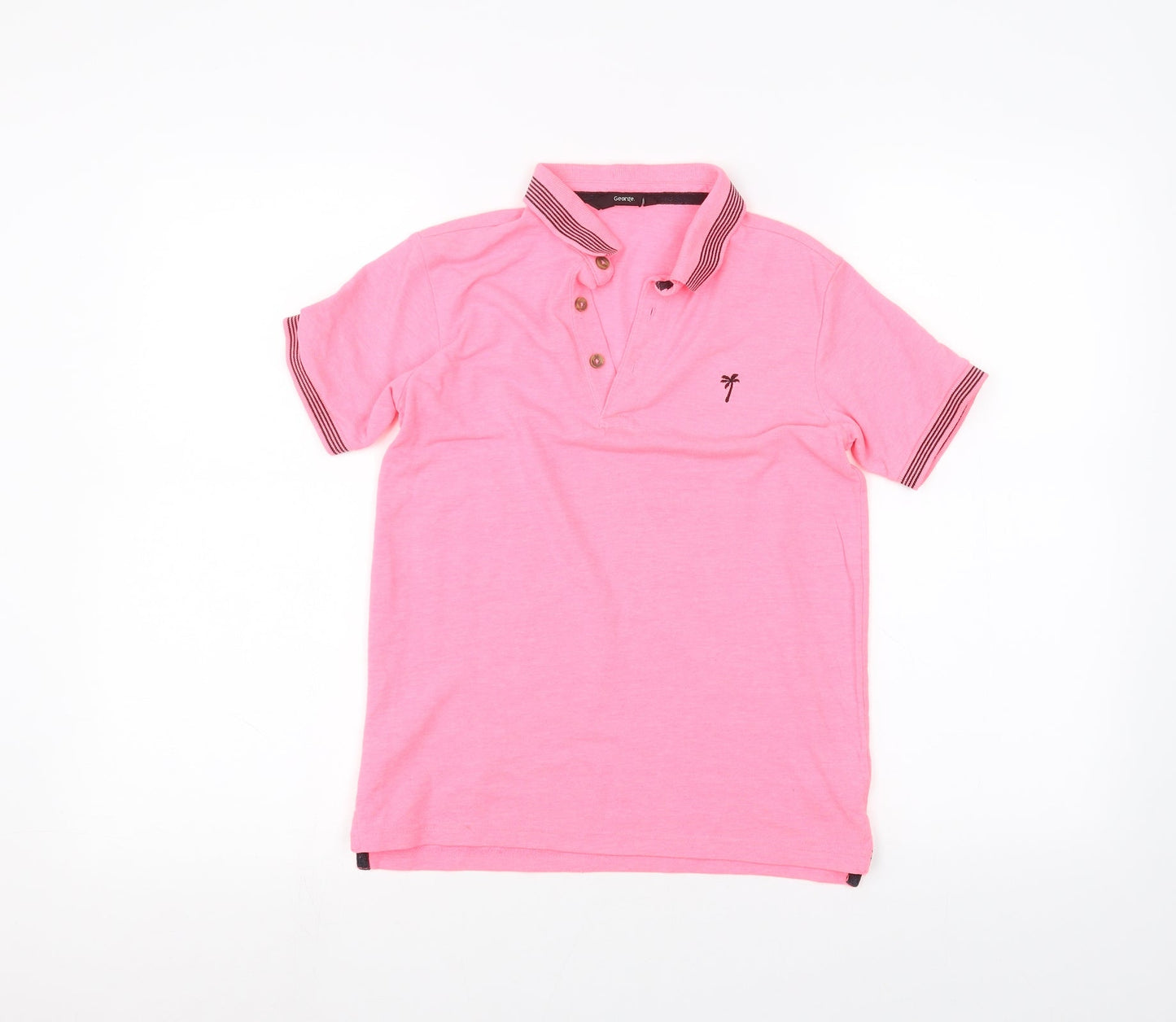 George Girls Pink   Basic Polo Size 9-10 Years