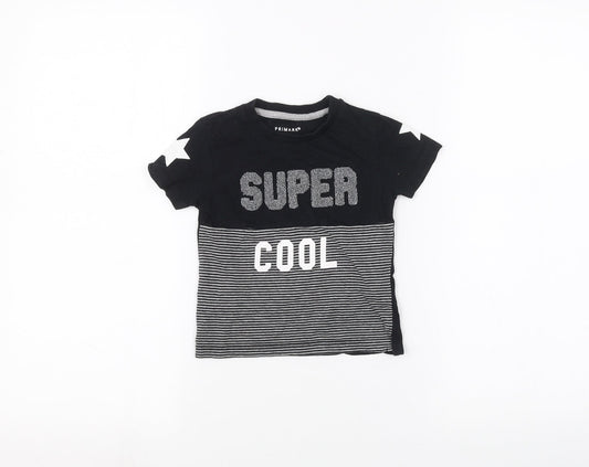 Primark Baby Black   Basic T-Shirt Size 12-18 Months
