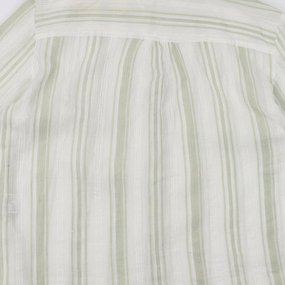 ISLE Womens White Striped  Basic Button-Up Size 18