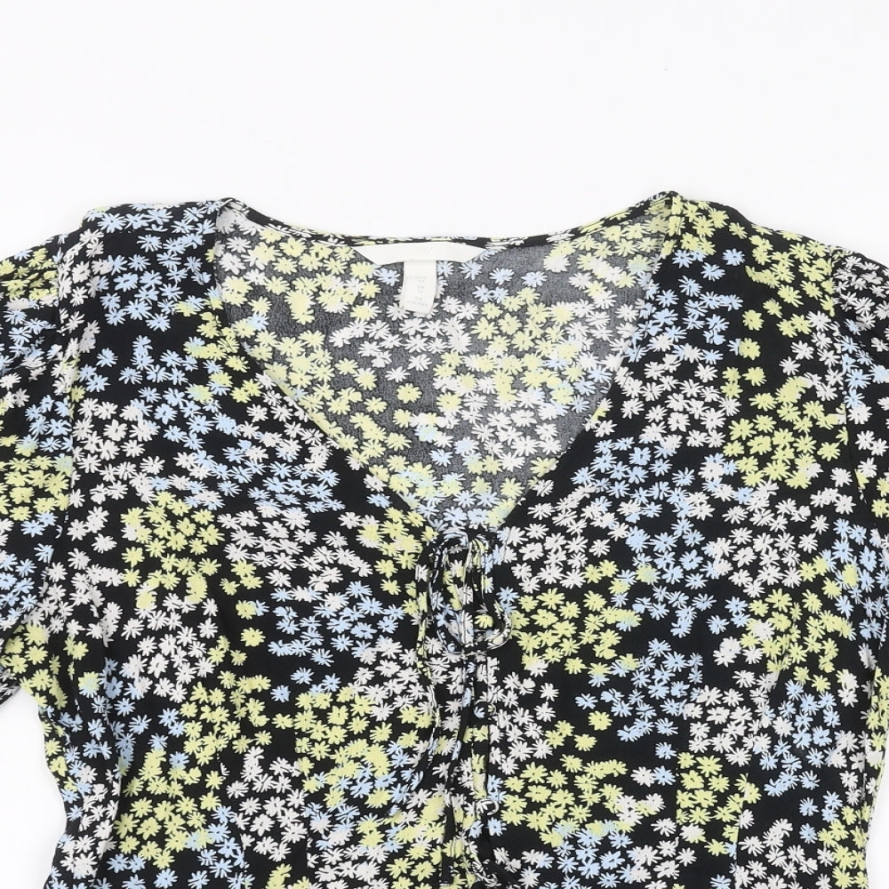 H&M Womens Black   Basic T-Shirt Size 12