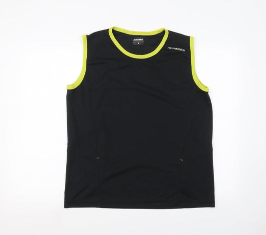 Runi365 Mens Black   Basic Tank Size M