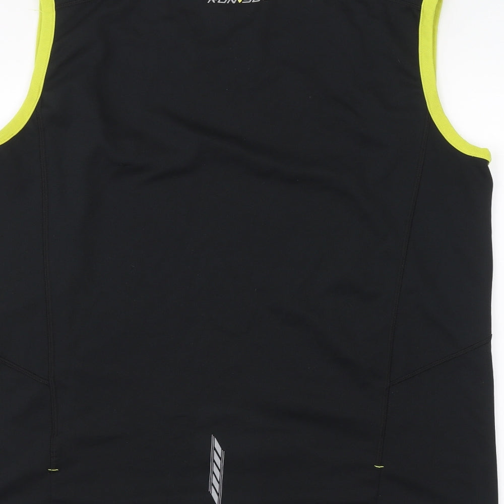 Runi365 Mens Black   Basic Tank Size M