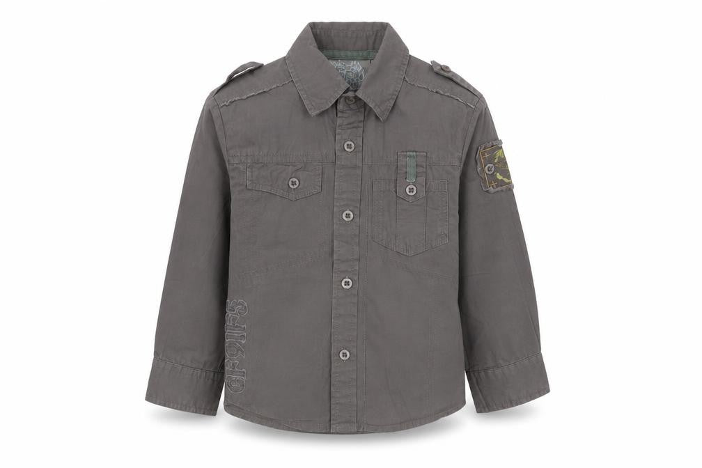 Feu Follet Baby Grey   Basic Button-Up Size 24 Months