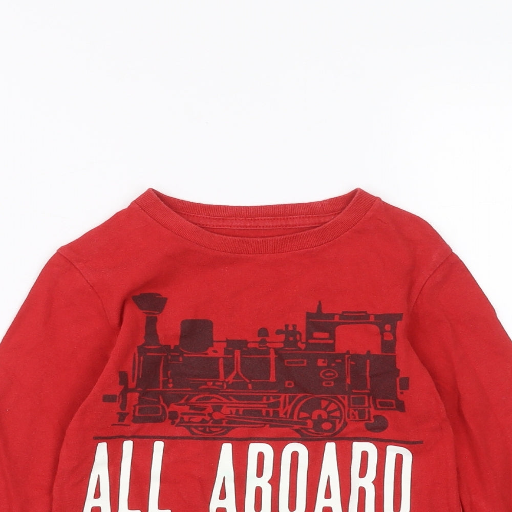 Gap Boys Red   Basic T-Shirt Size 4 Years