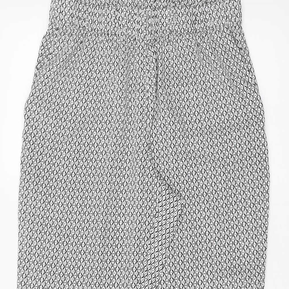H&M Womens White   Trousers  Size 14 L25 in