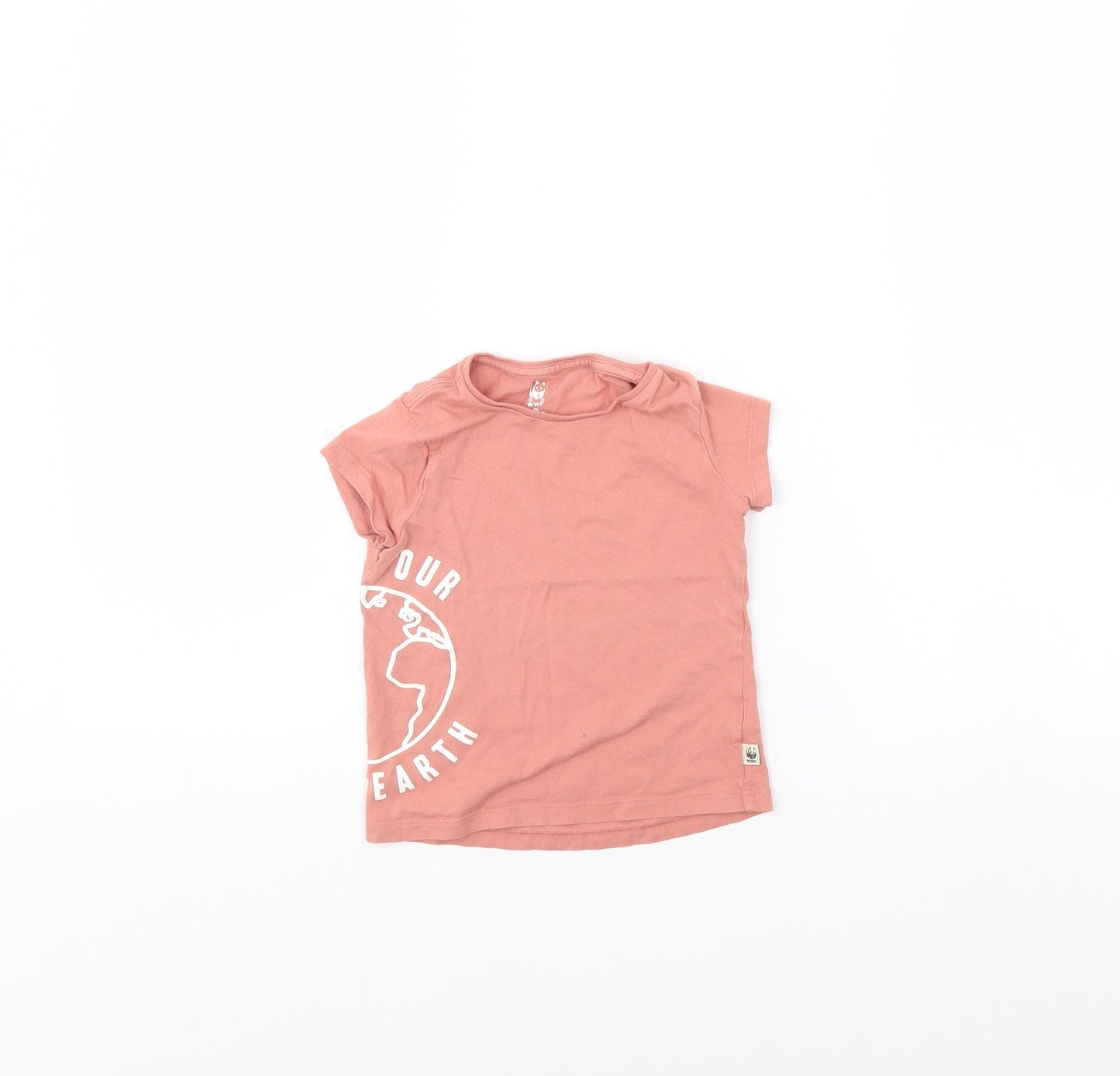 F&F Girls Pink   Basic T-Shirt Size 3 Years  - WWF