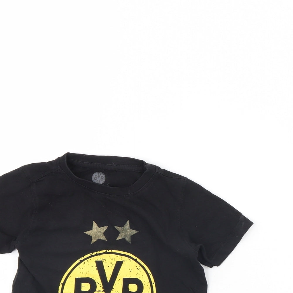 BVB Boys Black   Basic T-Shirt Size 4 Years