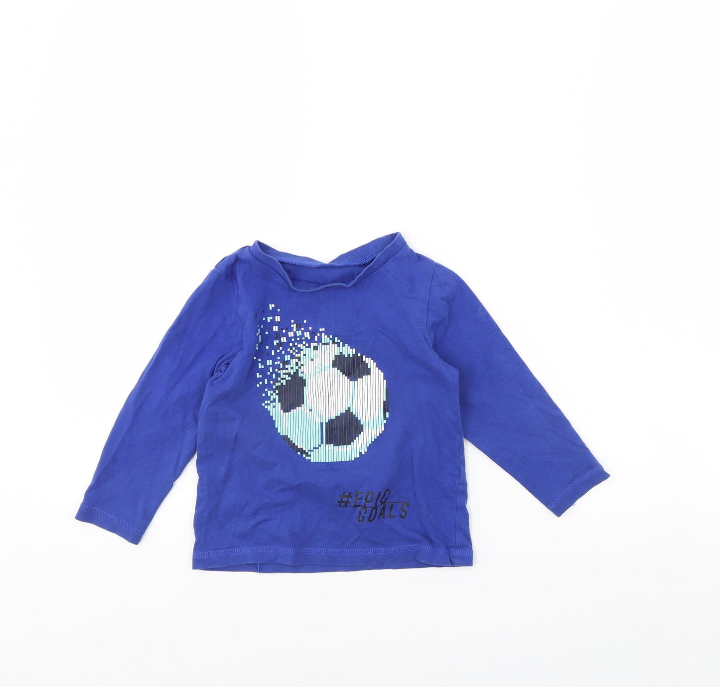 George Boys Blue   Basic T-Shirt Size 2 Years  - Football