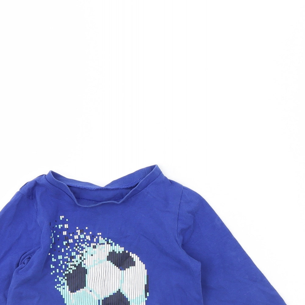 George Boys Blue   Basic T-Shirt Size 2 Years  - Football