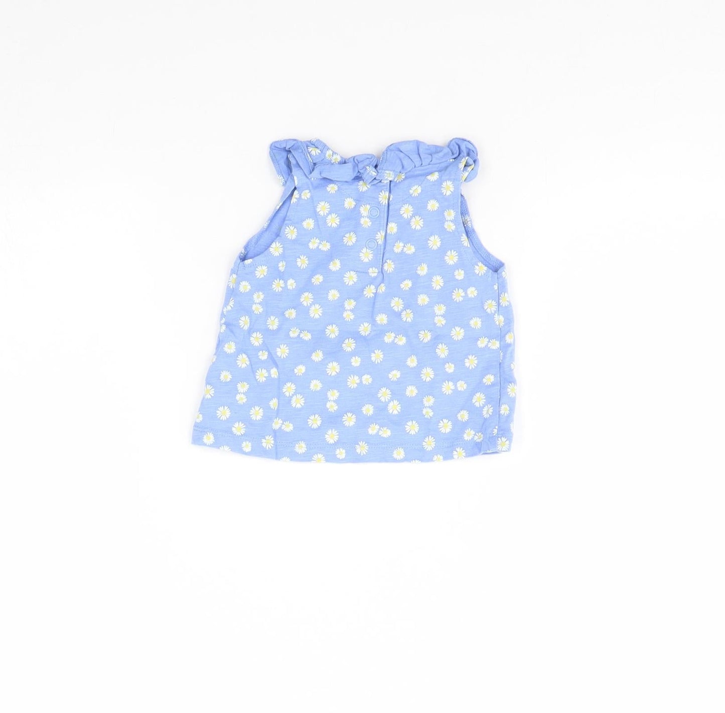 Mothercare Baby Blue Floral  Basic T-Shirt Size 3-6 Months