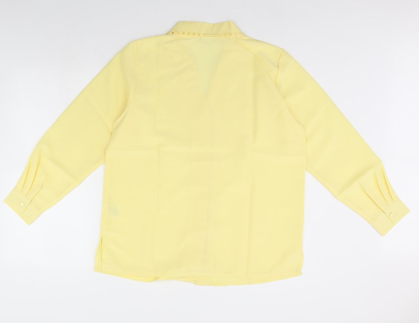 Damart Womens Yellow   Basic Button-Up Size 16