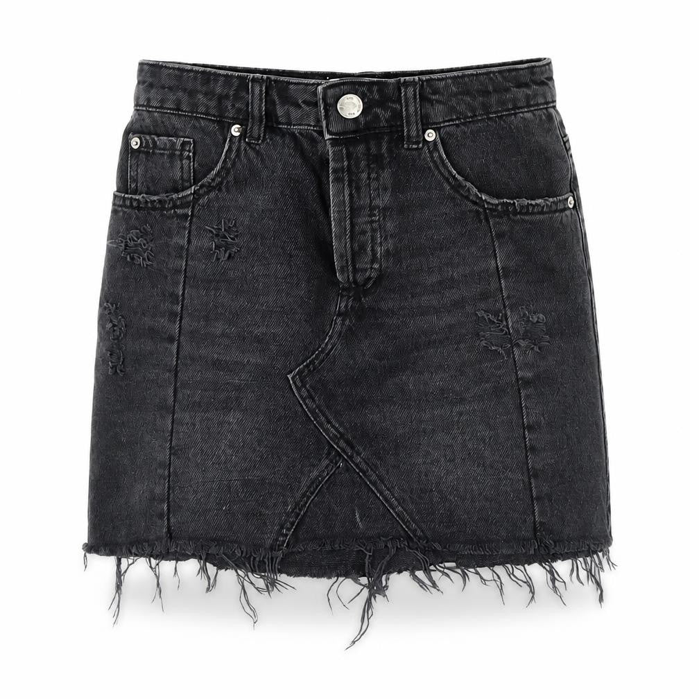 Miss Selfridge Womens Black  Denim Mini Skirt Size 6